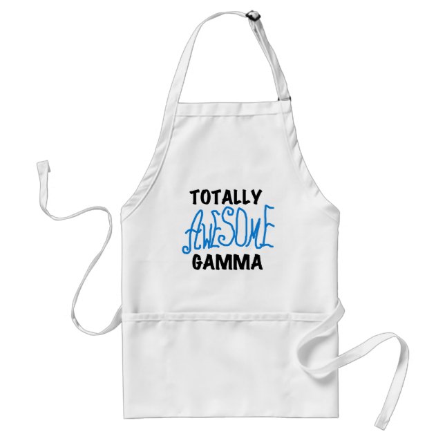 Totally Awesome Gamma Blue Tshirts and Gifts Adult Apron (Front)