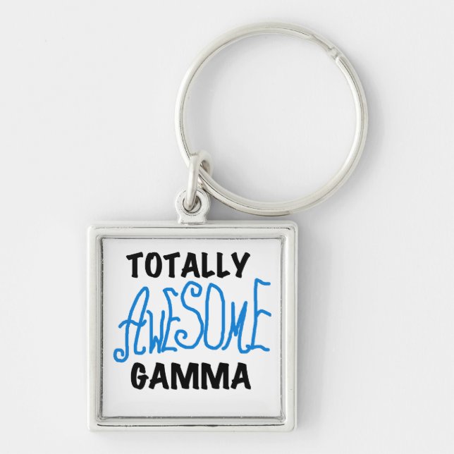 Totally Awesome Gamma Blue Tshirts and Gifts Keychain (Front)