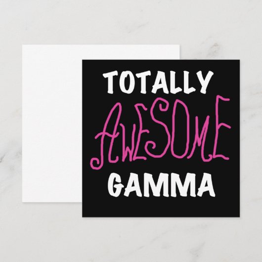 Totally Awesome Gamma Pink Tshirts and Gifts (Front/Back)