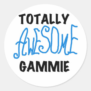 Totally Awesome Gammie Blue Tshirts and Gifts Classic Round Sticker