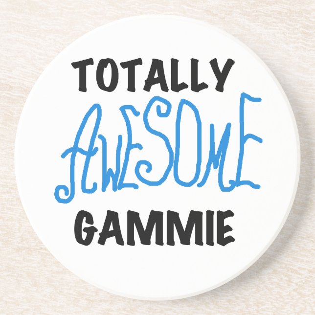 Totally Awesome Gammie Blue Tshirts and Gifts Sandstone Coaster (Front)