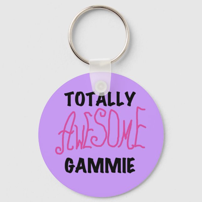 Totally Awesome Gammie Pink T-shirts and Gifts Keychain (Front)