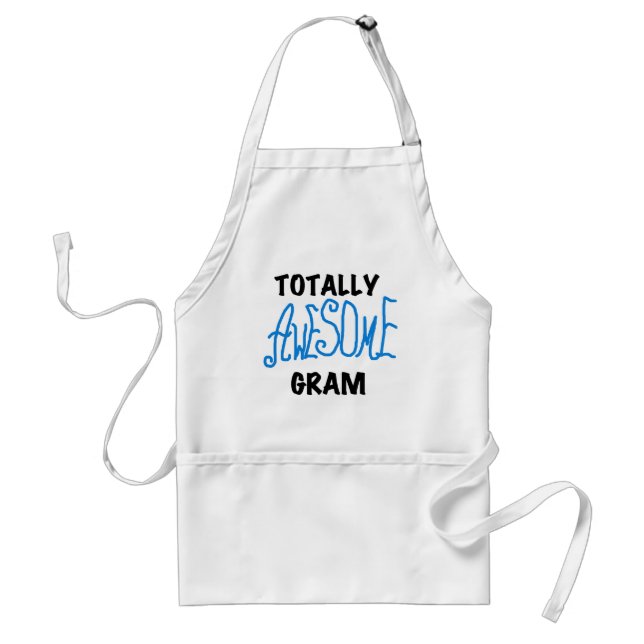 Totally Awesome Gram Blue Tshirts and Gifts Adult Apron (Front)