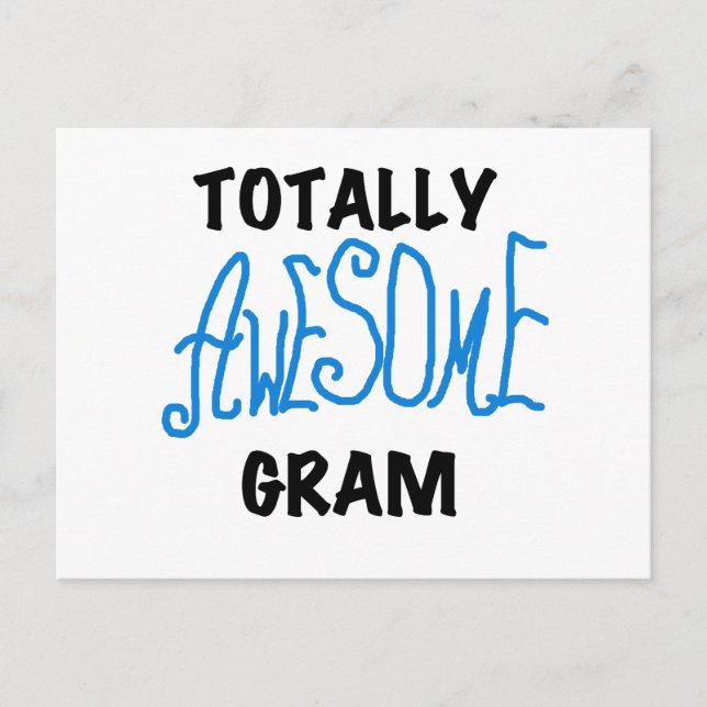 Totally Awesome Gram Blue Tshirts and Gifts Postcard (Front)