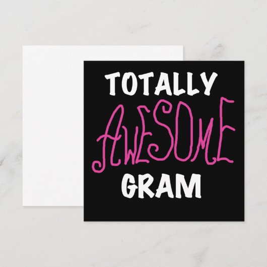 Totally Awesome Gram Pink Tshirts and Gifts (Front/Back)