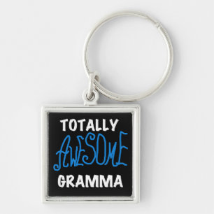 Totally Awesome Gramma Blue T-shirts and Gifts Keychain