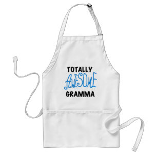 Totally Awesome Gramma Blue Tshirts Gifts Adult Apron