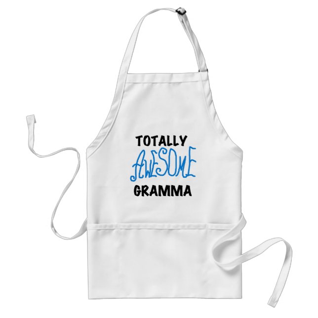 Totally Awesome Gramma Blue Tshirts Gifts Adult Apron (Front)