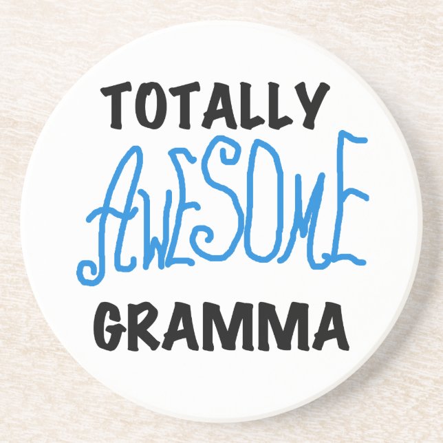 Totally Awesome Gramma Blue Tshirts Gifts Drink Coaster (Front)