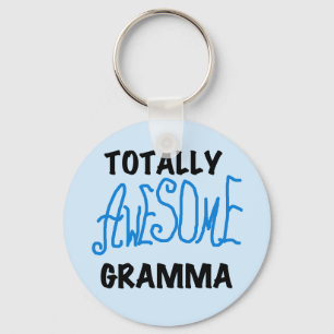 Totally Awesome Gramma Blue Tshirts Gifts Keychain