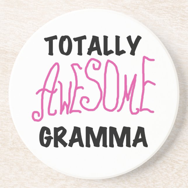 Totally Awesome Gramma Pink Tshirts Gifts Drink Coaster (Front)