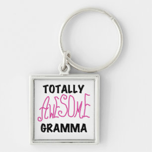 Totally Awesome Gramma Pink Tshirts Gifts Keychain