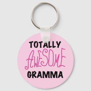 Totally Awesome Gramma Pink Tshirts Gifts Keychain
