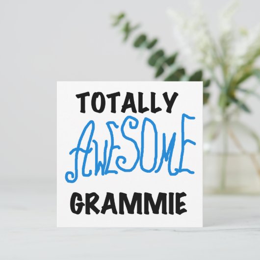 Totally Awesome Grammie Blue T-shirts Gifts (Standing Front)