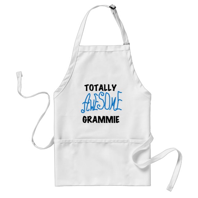 Totally Awesome Grammie Blue T-shirts Gifts Adult Apron (Front)