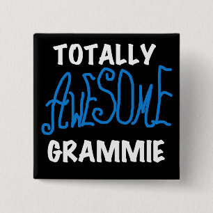Totally Awesome Grammie Blue Tshirts Gifts Pinback Button