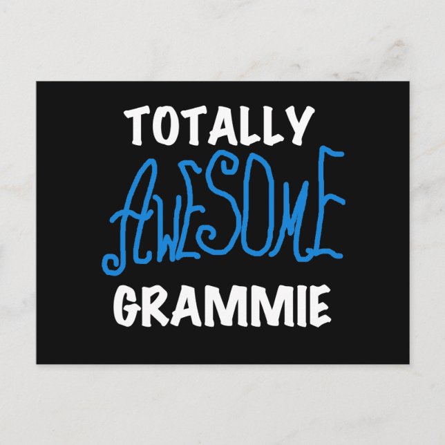 Totally Awesome Grammie Blue Tshirts Gifts Postcard (Front)