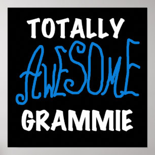 Totally Awesome Grammie Blue Tshirts Gifts Poster
