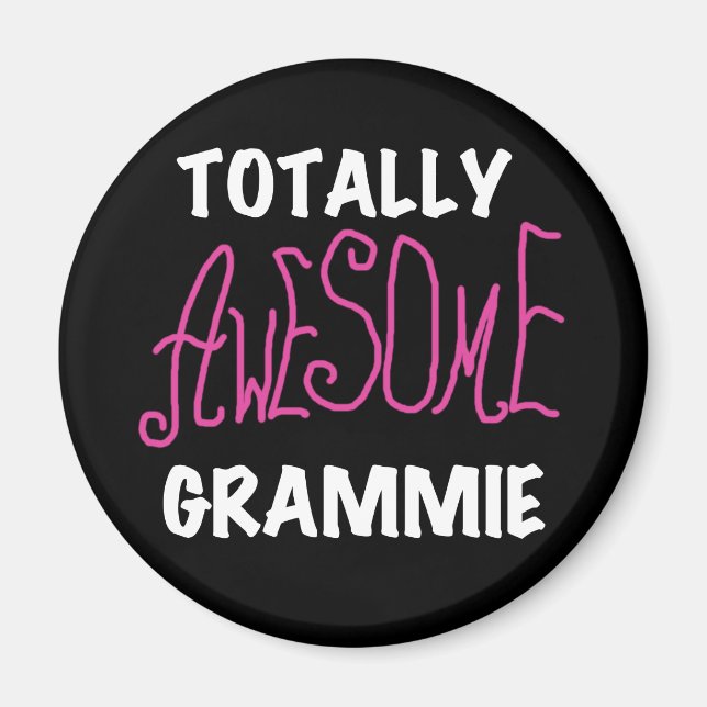 Totally Awesome Grammie Pink T-shirts Gifts Magnet (Front)