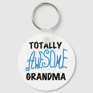 Totally Awesome Grandma - Blue Tshirts and Gifts Keychain