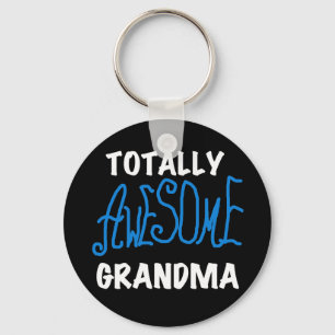 Totally Awesome Grandma Blue Tshirts and Gifts Keychain