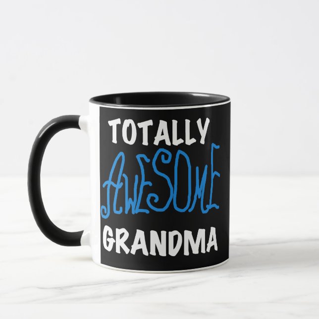 Totally Awesome Grandma Blue Tshirts and Gifts Mug (Left)