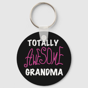 Totally Awesome Grandma Pink T-shirts and Gifts Keychain
