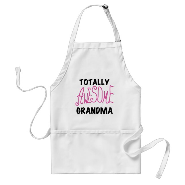 Totally Awesome Grandma - Pink Tshirts and Gifts Adult Apron (Front)