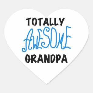 Totally Awesome Grandpa T-shirts and Gifts Heart Sticker