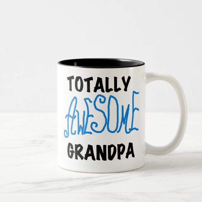 Totally Awesome Grandpa T-shirts and Gifts Two-Tone Coffee Mug (Right)