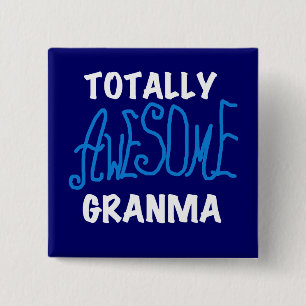 Totally Awesome Granma Blue T-shirts and Gifts Button