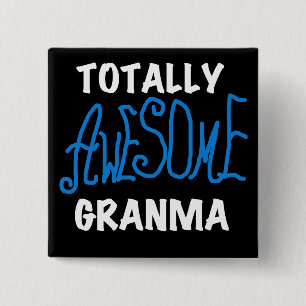 Totally Awesome Granma Blue T-shirts and Gifts Button