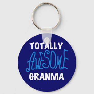 Totally Awesome Granma Blue T-shirts and Gifts Keychain