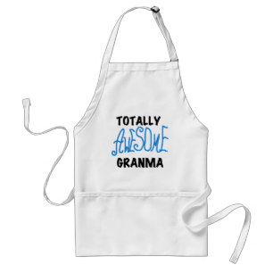 Totally Awesome Granma Blue Tshirts Gifts Adult Apron