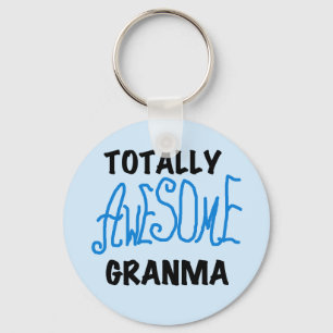 Totally Awesome Granma Blue Tshirts Gifts Keychain