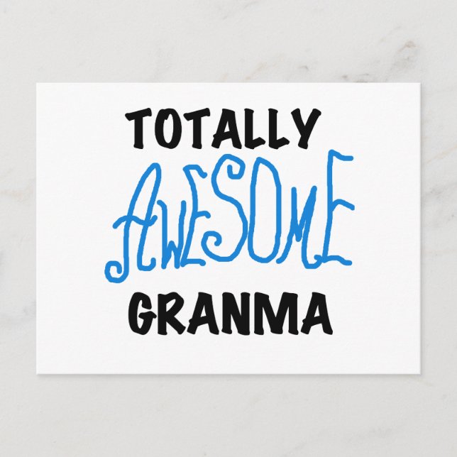 Totally Awesome Granma Blue Tshirts Gifts Postcard (Front)