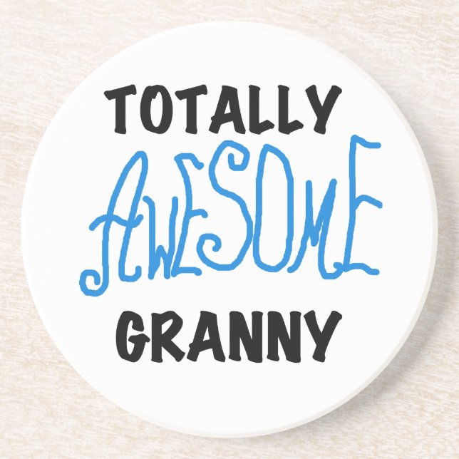 Totally Awesome Granny Blue Tshirts and Gifts Drink Coaster (Front)