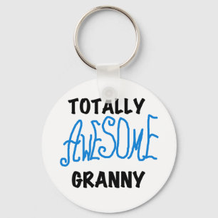 Totally Awesome Granny Blue Tshirts and Gifts Keychain