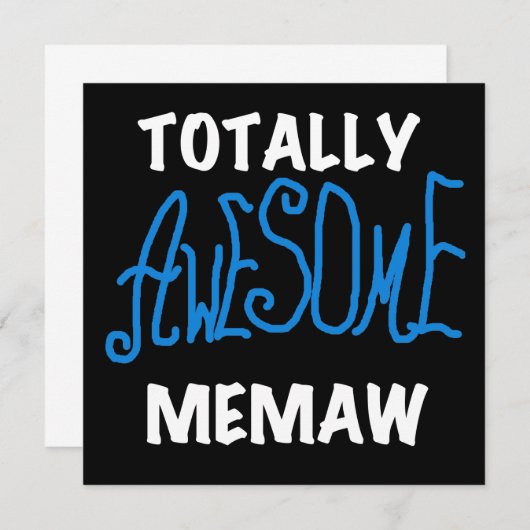 Totally Awesome Memaw Blue T-shirts (Front/Back)