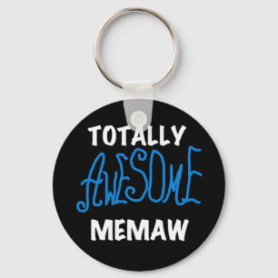 Totally Awesome Memaw Blue T shirts and Gifts Keychain
