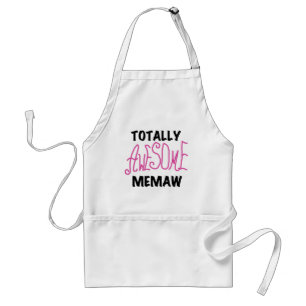 Totally Awesome Memaw Pink Tshirts and Gifts Adult Apron