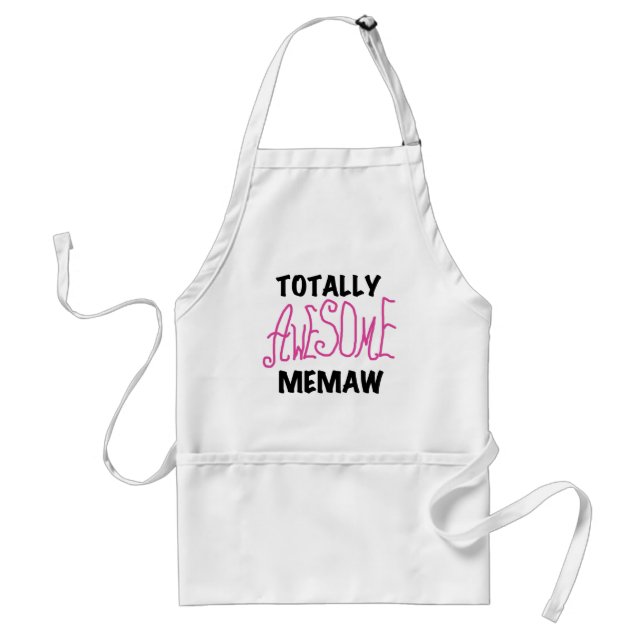 Totally Awesome Memaw Pink Tshirts and Gifts Adult Apron (Front)