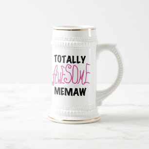Totally Awesome Memaw Pink Tshirts and Gifts Beer Stein