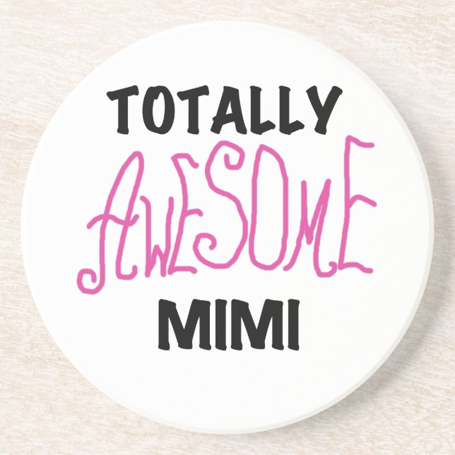 Totally Awesome Mimi Pink T-shirts and Gifts Drink Coaster (Front)