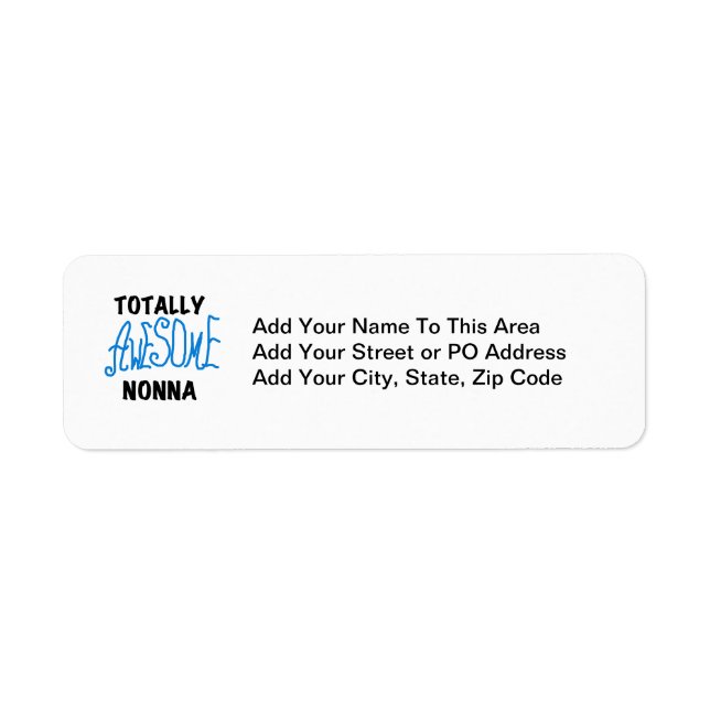 Totally Awesome Nonna Blue t-shirts and Gifts Label (Front)
