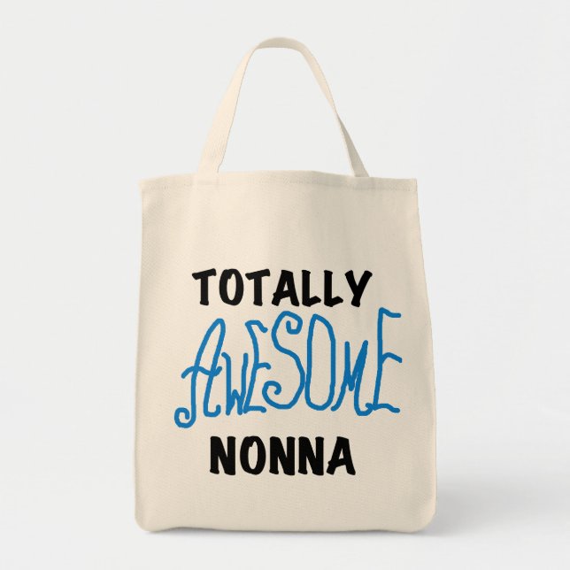 Totally Awesome Nonna Blue t-shirts and Gifts Tote Bag (Front)