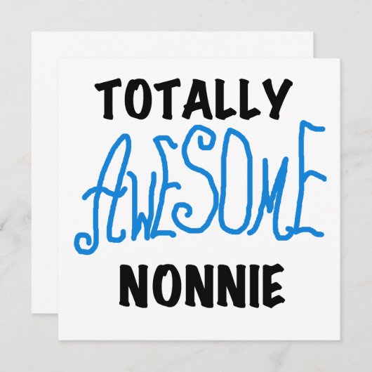 Totally Awesome Nonnie Blue Text Tshirts and Gifts (Front/Back)
