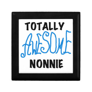 Totally Awesome Nonnie Blue Text Tshirts and Gifts Gift Box