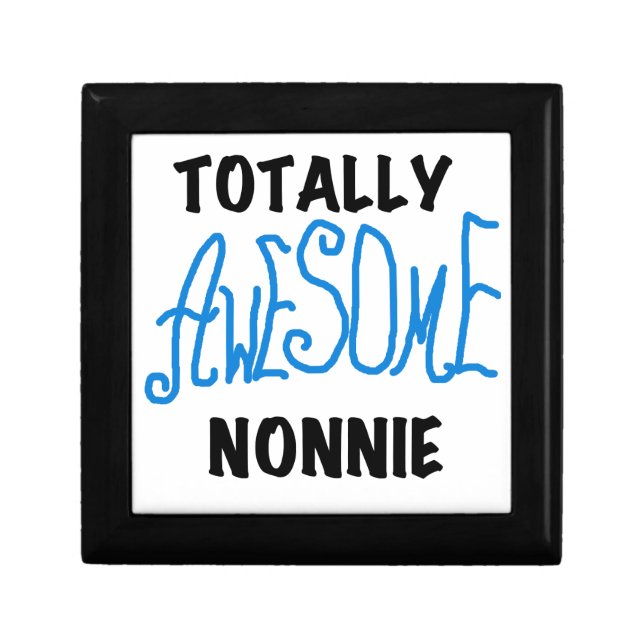 Totally Awesome Nonnie Blue Text Tshirts and Gifts Gift Box (Front)