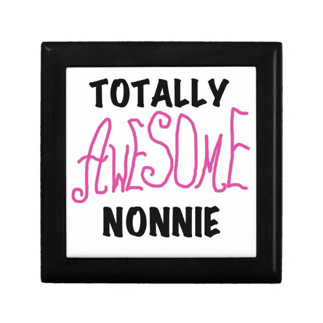 Totally Awesome Nonnie Pink Tshirts and Gifts Keepsake Box (Front)